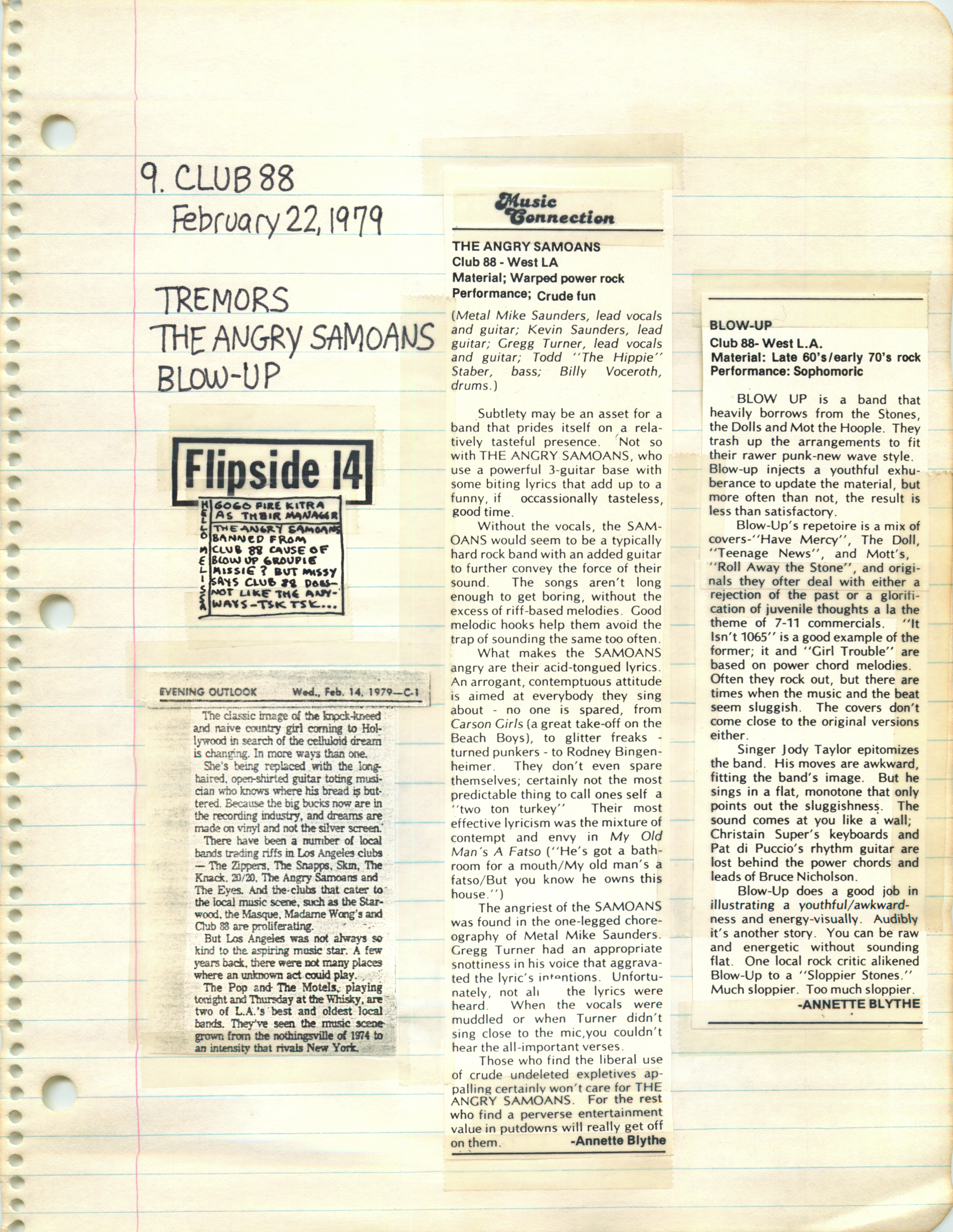 ./ANGRY SAMOANS Metal Mike Scrapbook 1978 - 10-28-1978 - 05-06-1979 - The Bonze Era - Bonze Annette Rose Blayk FKA Kevin Eric BONZE Saunders on Lead Guitar_Page_07.png